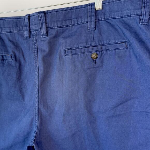Foundry Casual Comfort Stretch Chino Shorts Classic Flat Front Men Size 52 Blue - Picture 9 of 15